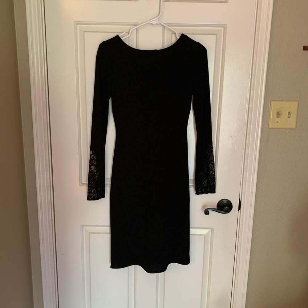 Stunning Black Lace Black Dress